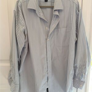 Jos. A. Bank Light Blue Striped Button Down Shirt